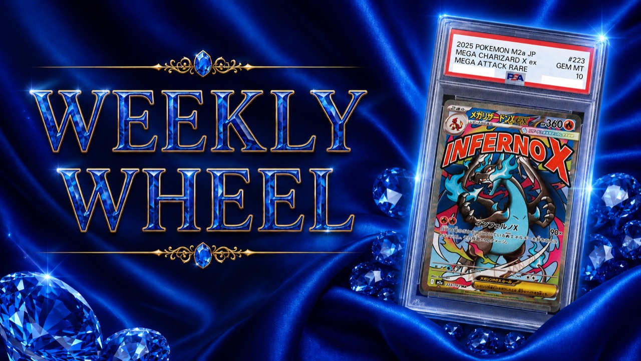 Weekly Wheel prize — Mega Charizard X Inferno X graded card