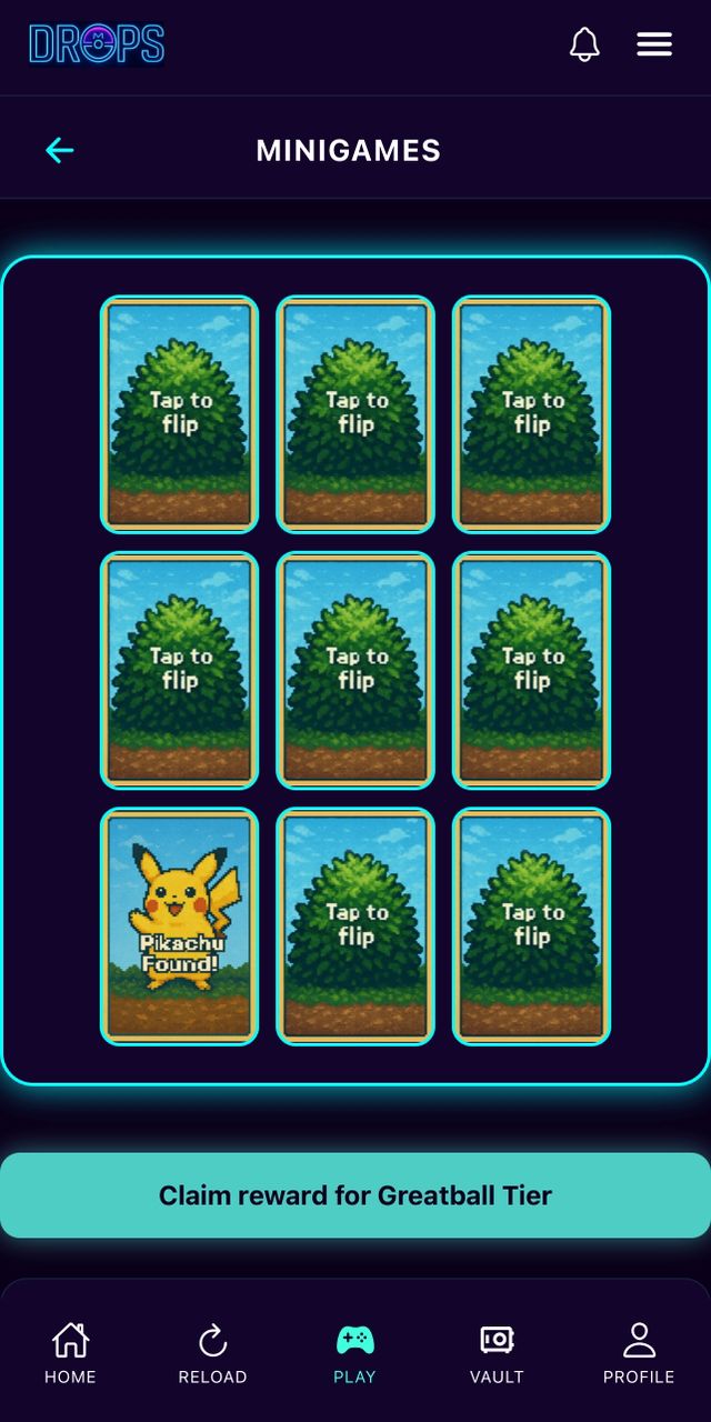 Find Cards Screen